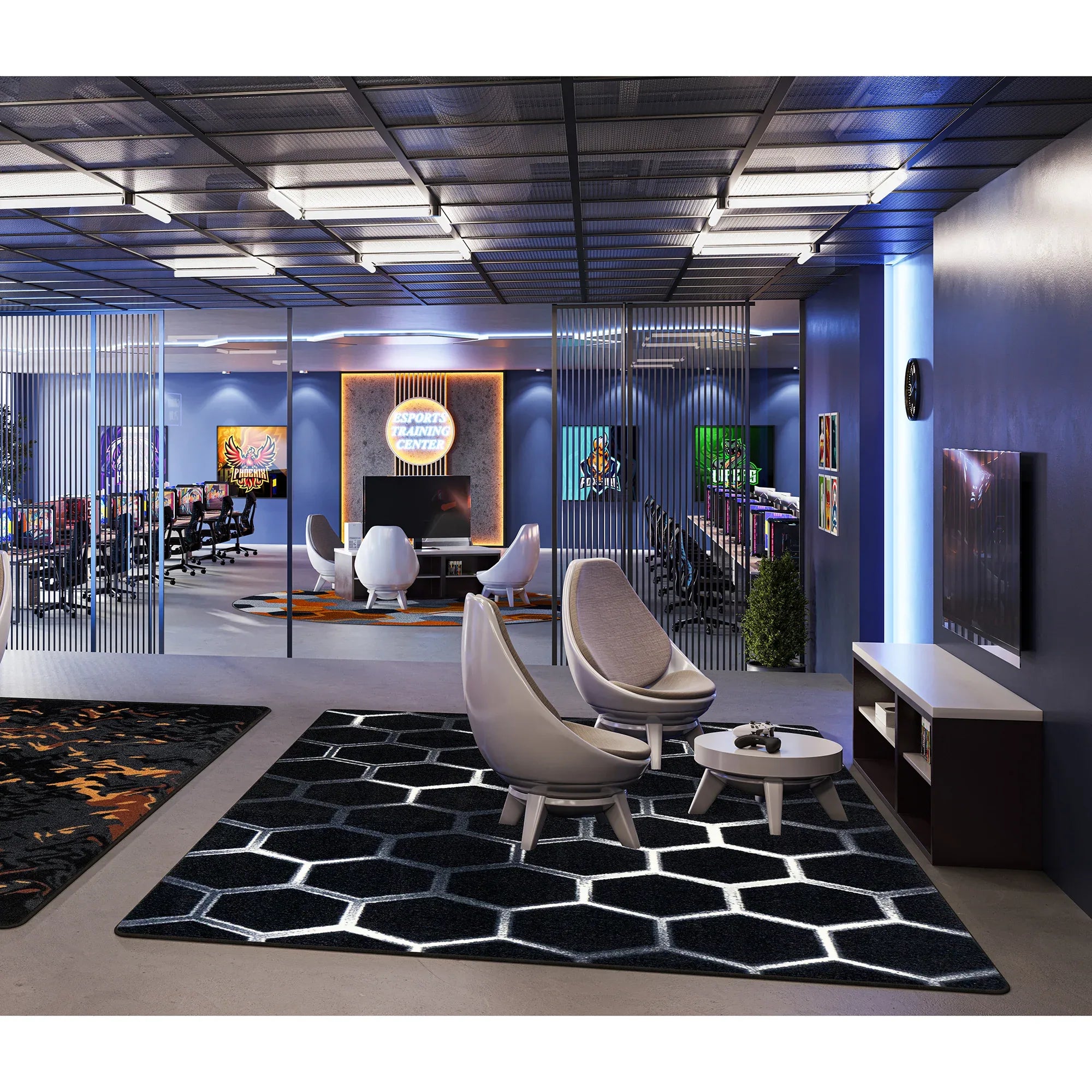 Breakout 3'10" x 5'4" area rug in color Arctic
