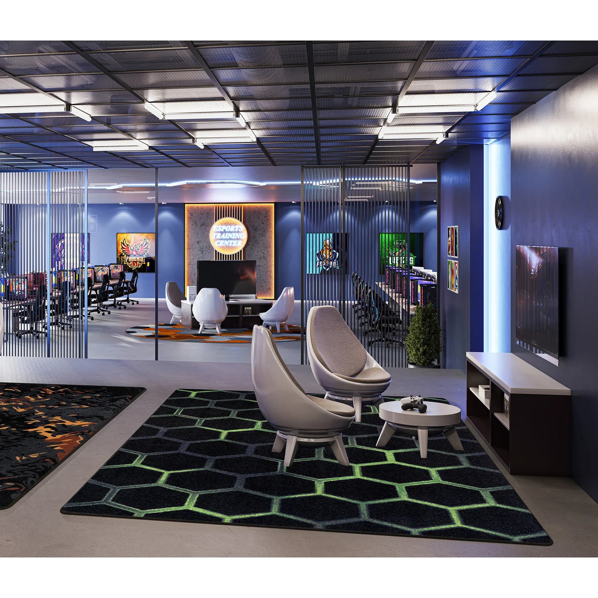 Breakout 3'10" x 5'4" area rug in color Emerald