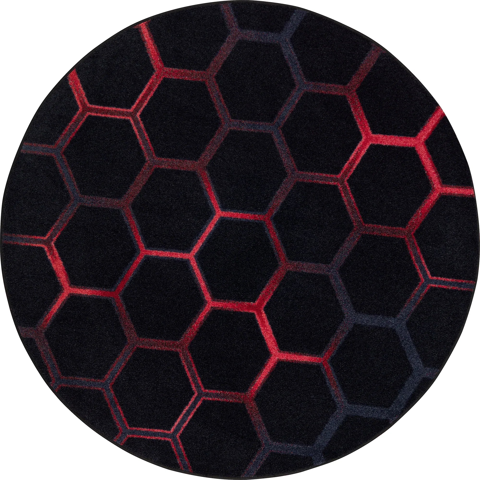 Breakout 13'2" Round area rug in color Ruby