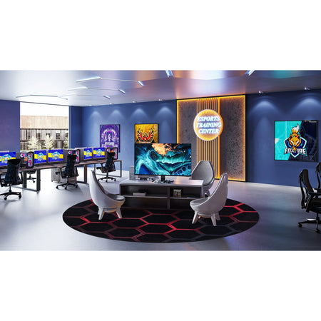 Breakout 7'7" Round area rug in color Ruby
