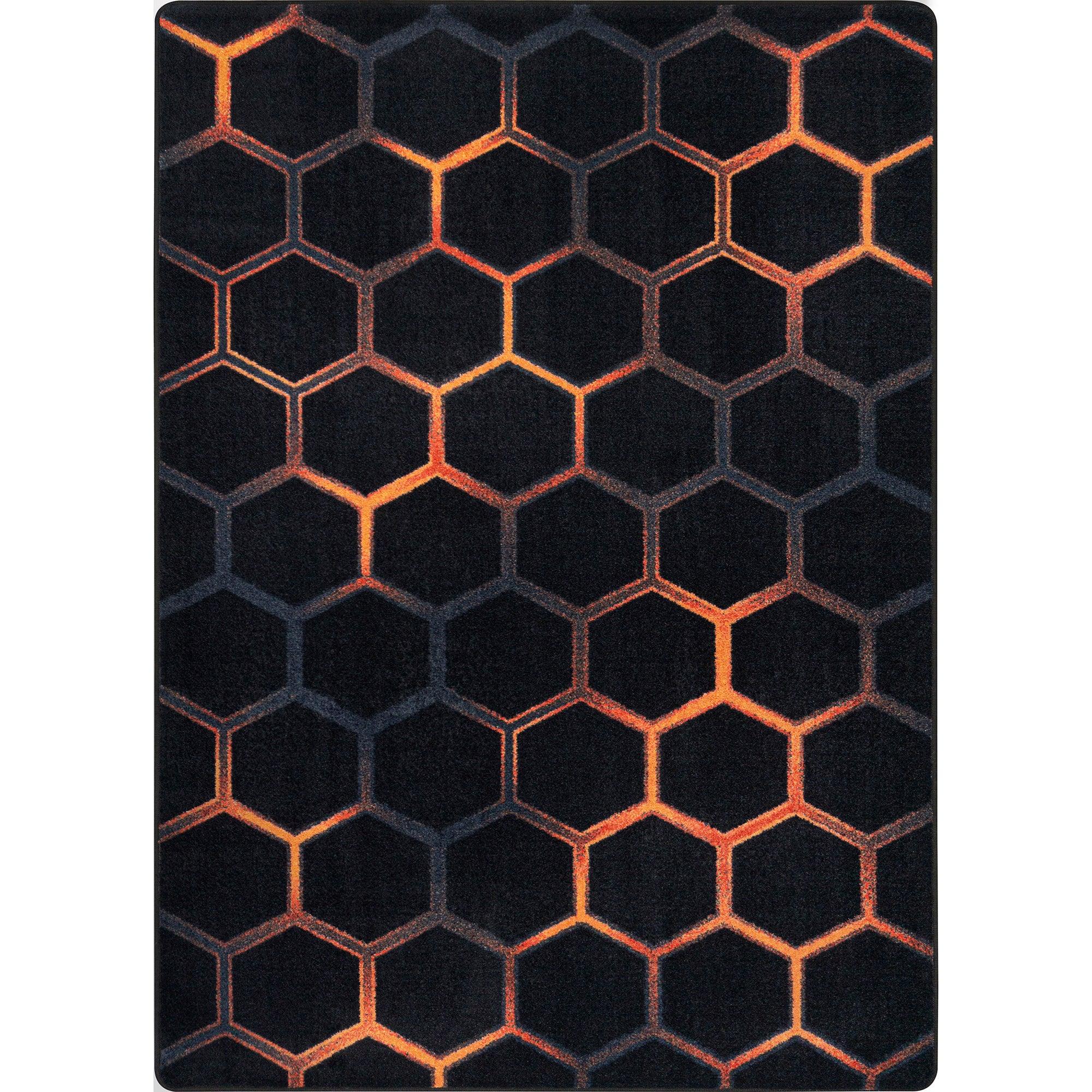 Breakout 3'10" x 5'4" area rug in color Tangerine