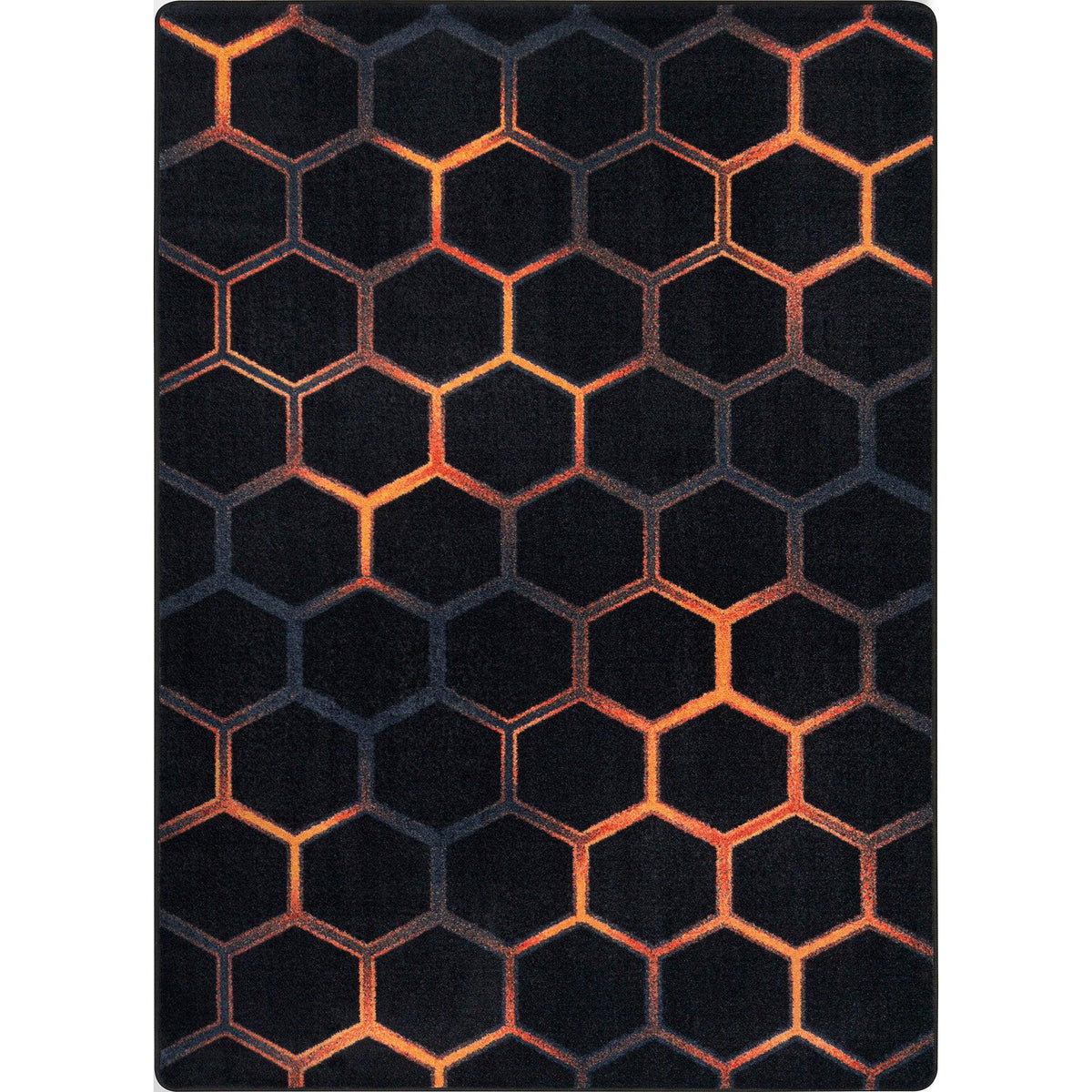 Breakout 7'8" x 10'9" area rug in color Tangerine