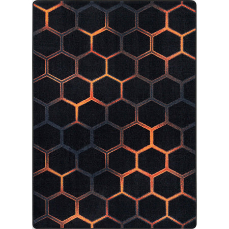 Breakout 7'8" x 10'9" area rug in color Tangerine