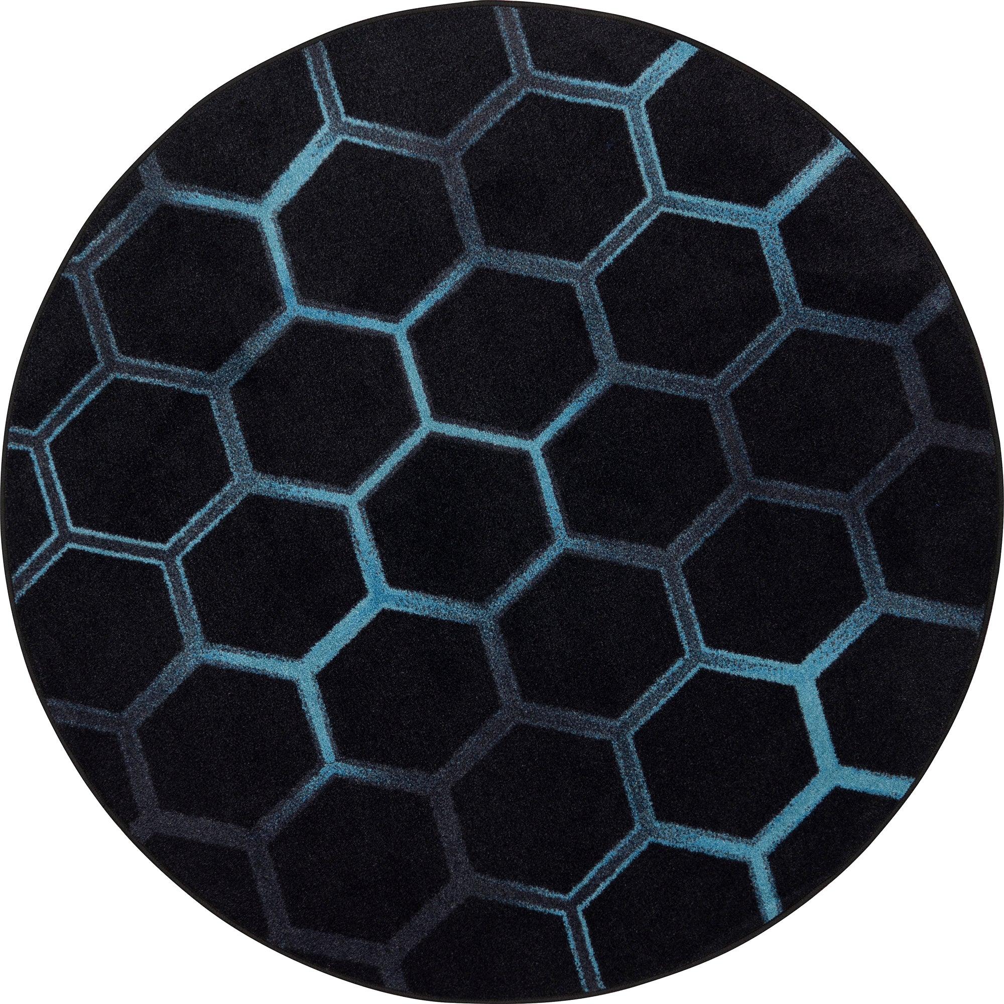 Breakout 5'4" Round area rug in color Teal