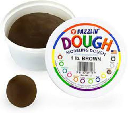 Hygloss Dazzlin Dough 3 lb. tubs Brown