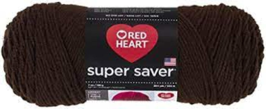 Red Heart Jumbo Super Saver Yarn - Coffee (Brown) - (068418)