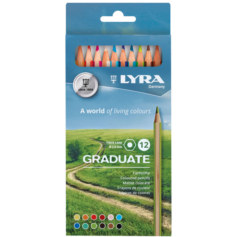 Graduate Colored Pencil Set, Assorted Colors, 12 Pieces