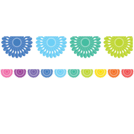 Colorful Fiesta Die-Cut Border Trim, 35 Feet