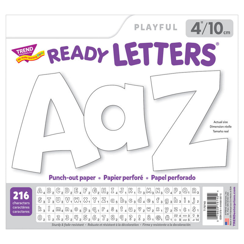 White 4" Playful Combo Ready LettersÂ®, 216 Pieces