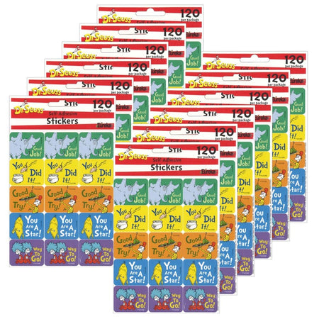 Dr. Seuss&trade; Success Stickers, 120 Per Pack, 12 Packs