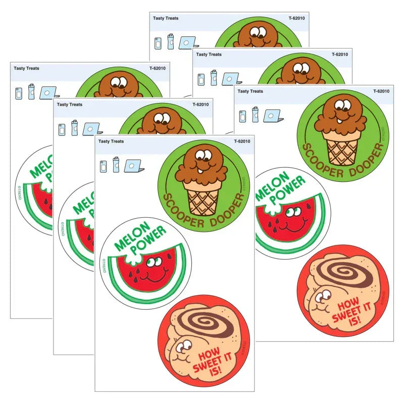Tasty Treats Vinyl Stickers, 3 Per Pack, 6 Packs