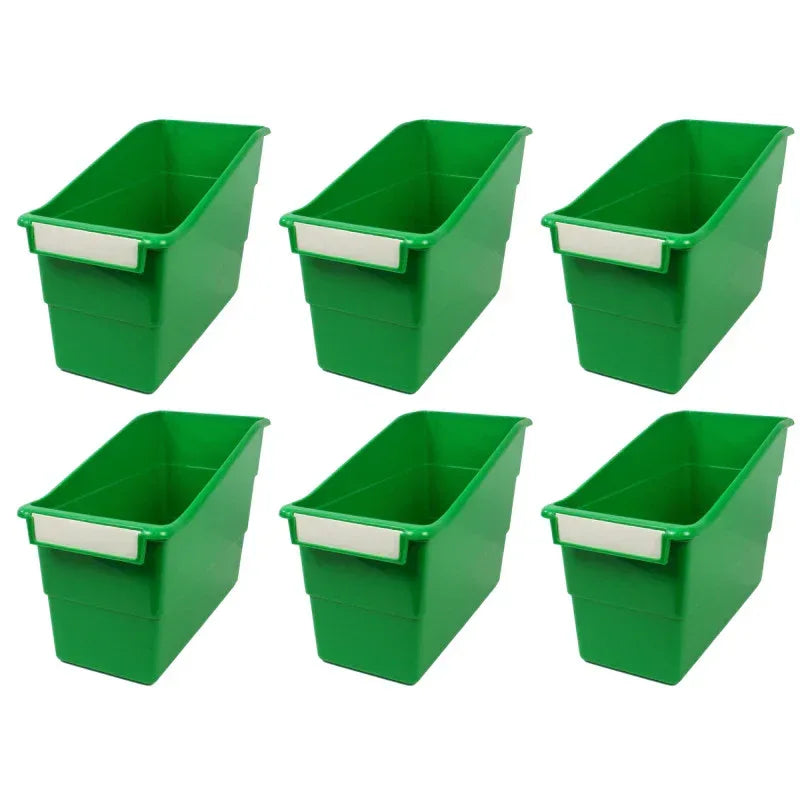 Tattle&reg; Shelf File, Green, Pack of 6