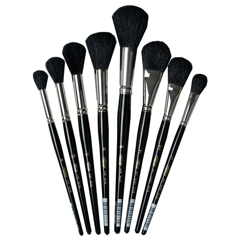 Silver Mops Round and Oval Black, 8 Brushes c1179ee62c17c7eb564b2f9844bc65907c5658f1