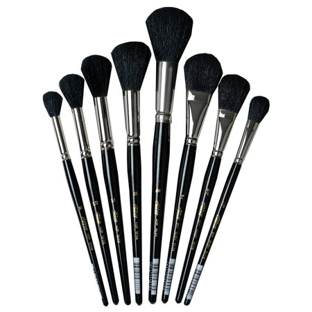 Silver Mops Round and Oval Black, 8 Brushes c1179ee62c17c7eb564b2f9844bc65907c5658f1