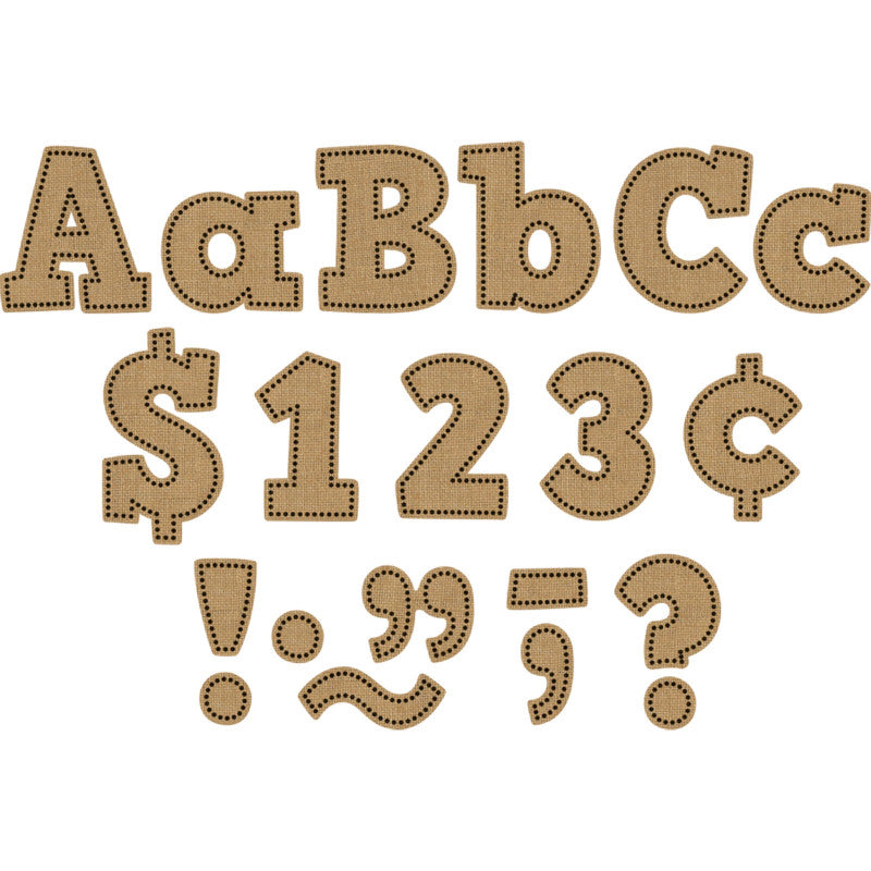 Burlap Design Bold Block 4" Letters Combo Pack, 230 Pieces