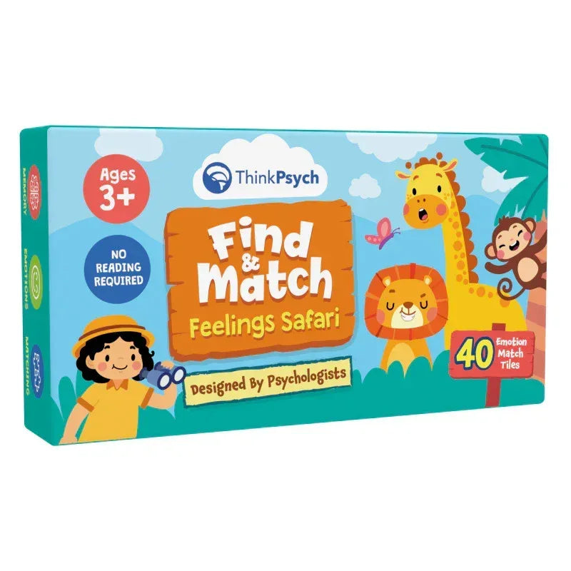 Find & Match - Feelings Safari - Animals & Emotions Matching Memory Game for Kids