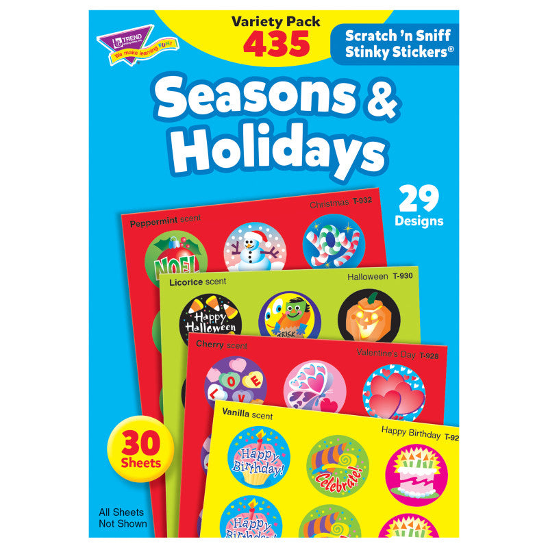 Seasons & Holidays Stinky Stickers&reg; Variety Pack, 435 ct
