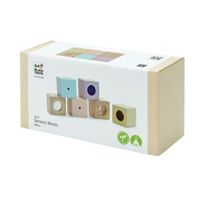 Wooden Sensory Blocks - 6 Pieces