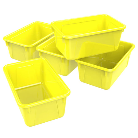 Small Cubby Bin, Yellow, Pack of 5