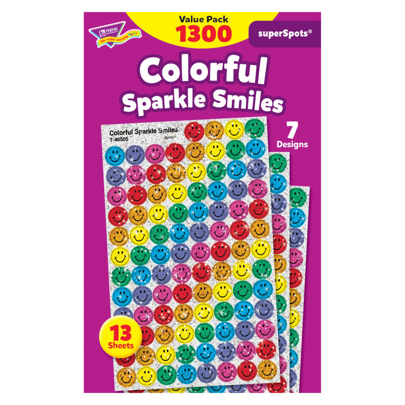 Colorful Sparkle Smiles superSpots&reg; Value Pack, 1300 ct