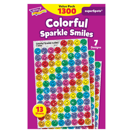 Colorful Sparkle Smiles superSpots&reg; Value Pack, 1300 ct