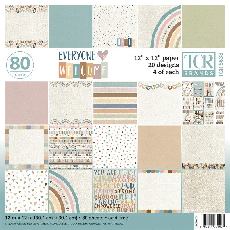 Everyone Is Welcome Project Paper Book, 12" x 12", 80 Sheets