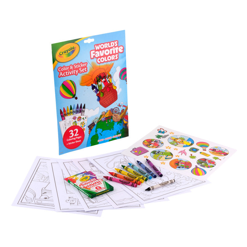 World's Favorite Colors Color & Sticker Activity Set with Crayons