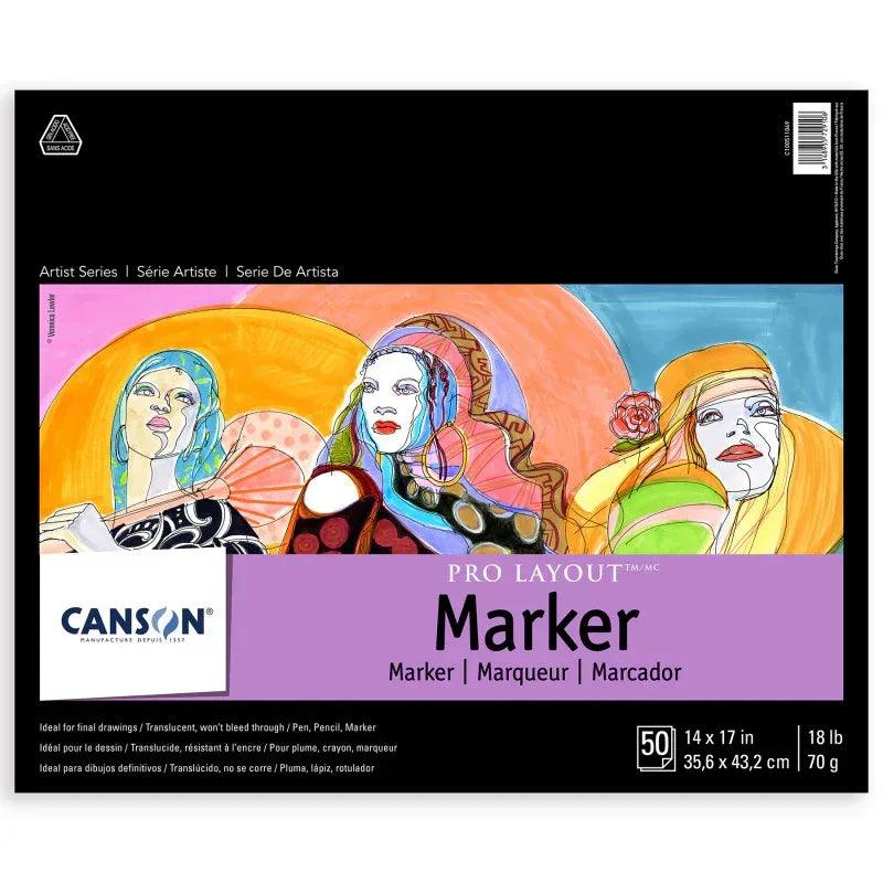 Artist Series Pro Layout Marker Pad, Foldover Binding, 50 Sheet, 14X17 ...