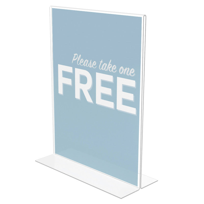 Classic Image&reg; Stand-Up Sign Holder, Portrait