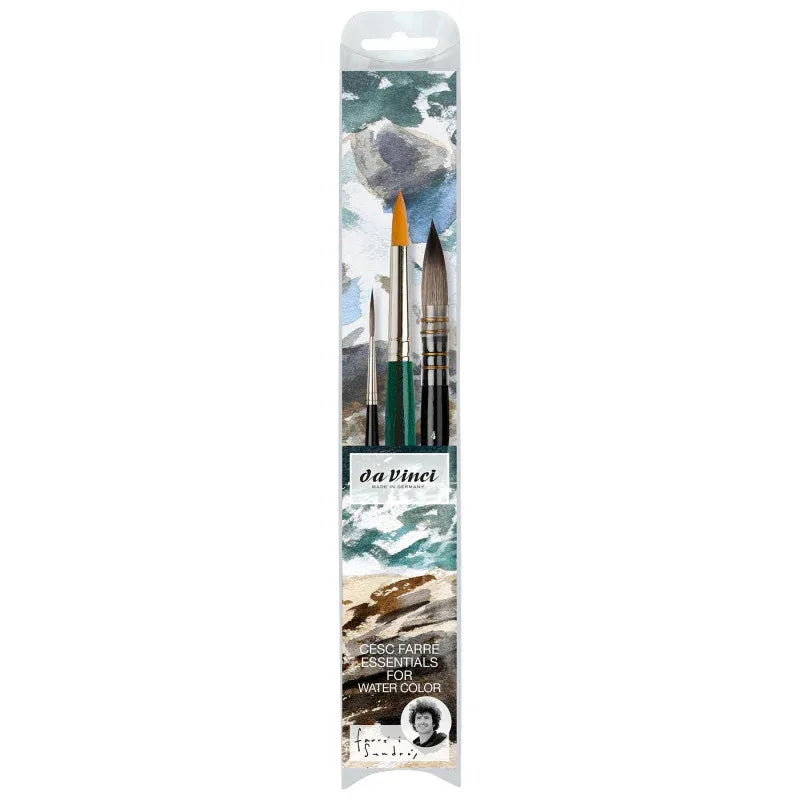 Artist Signature Collection by Cesc Farré, Watercolor Brushes, Assorted, 3 Brush Set