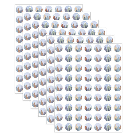 Moving Mountains Mini Stickers, 378 Per Pack, 6 Packs