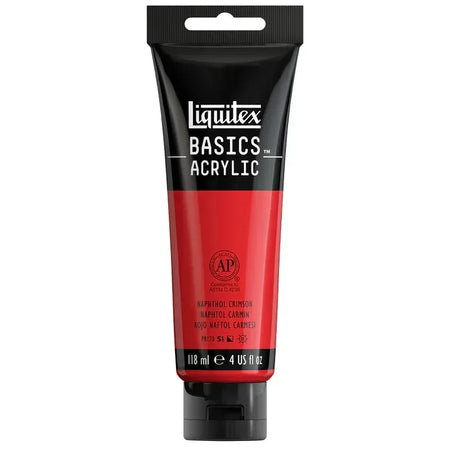 BASICS Acrylic Paint, 118 mL Tube, Naphthol Crimson