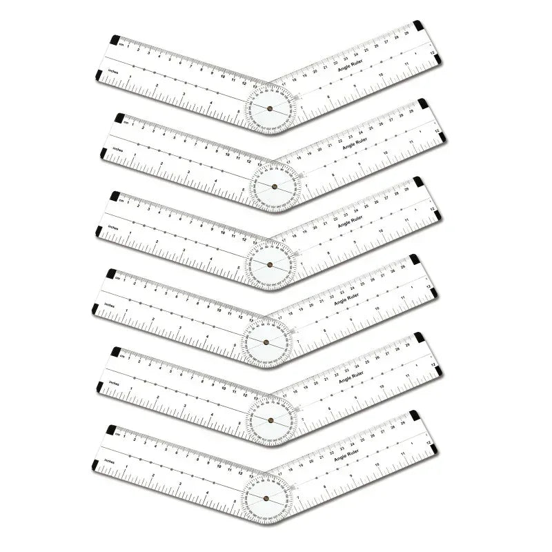 Angle Measurement Ruler, Pack of 6