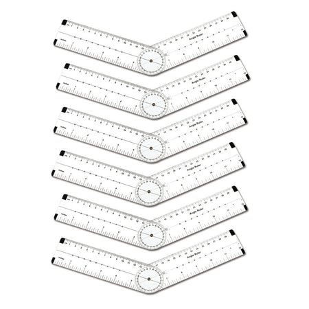Angle Measurement Ruler, Pack of 6