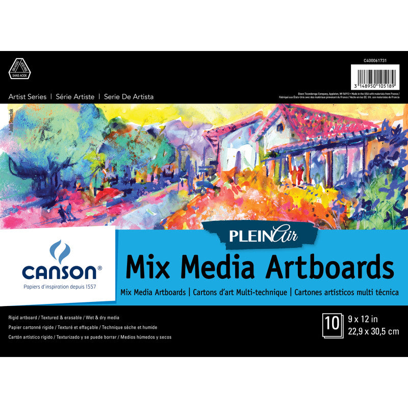 Artist Series Plein Air Mixed Media Board, Foldover Binding, 10 Sheet, 9x12 inch, 1 Count