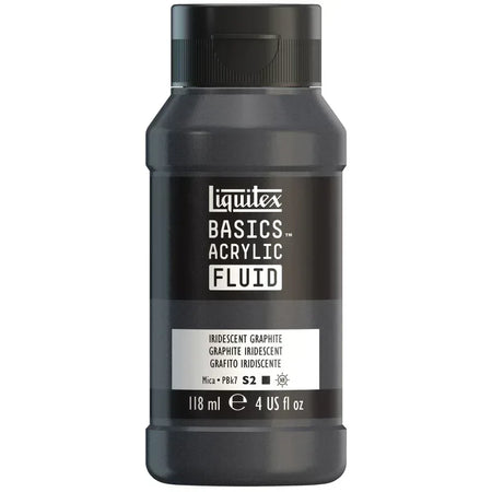 BASICS Acrylic Fluid, 118 mL Bottle, Iridescent Graphite