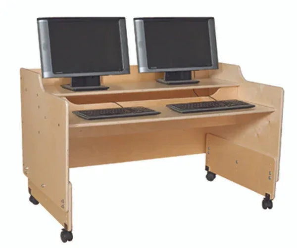 Contender Mobile Computer Desk- 48"W - Fully Assembled