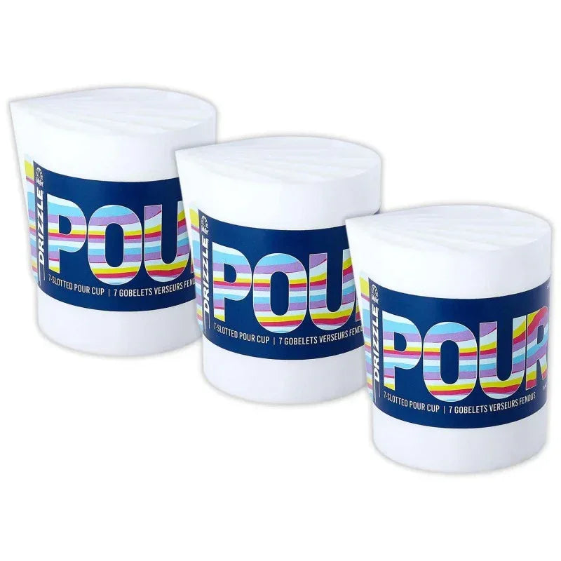 Drizzle Divided 7-Slot Pour Cup, Pack of 3