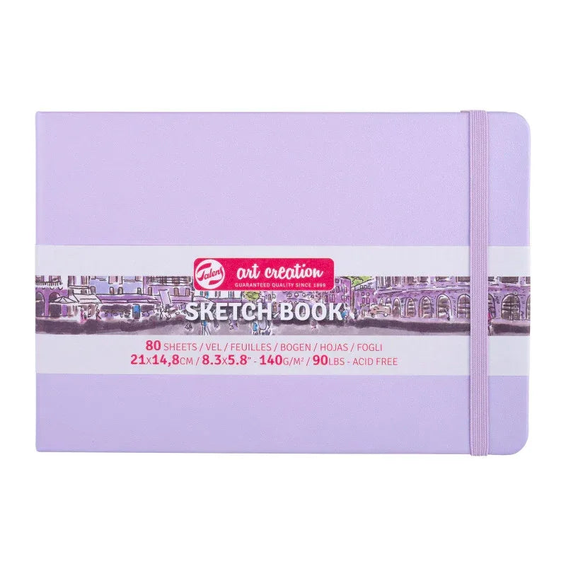 Sketchbook, 80 Sheets, 90lbs, Pastel Violet Cover, 8.3" x 5.8" (A5)