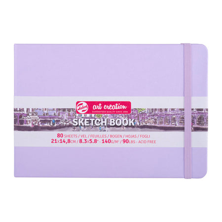 Sketchbook, 80 Sheets, 90lbs, Pastel Violet Cover, 8.3" x 5.8" (A5) c434fb49316ab1fff99ea5d70694fec1531da656