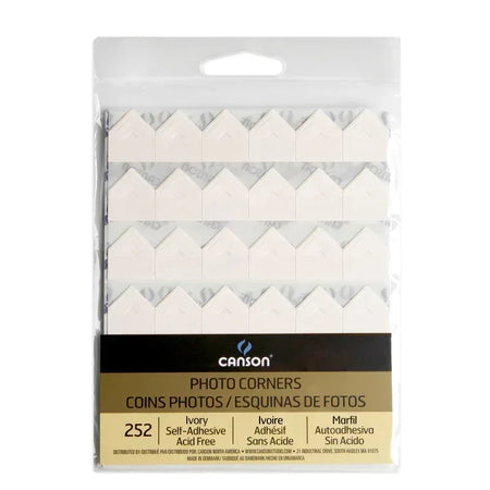 Canson Self Adhesive Photo Corners, Ivory, 252 Piece, 1 Count