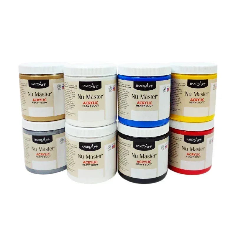 Nu Master Heavy Body Acrylic 8 - 8oz, Mixing Effects Set