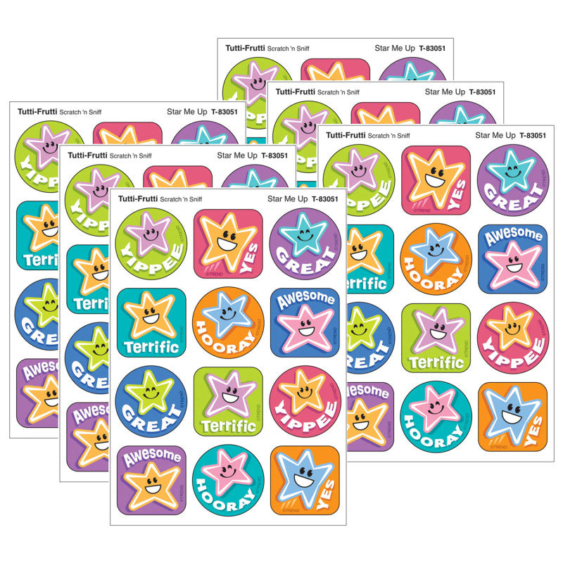 Star Me Up, Tutti-Frutti Scent Scratch 'n Sniff Stinky Stickers&reg;, 48 Per Pack, 6 Packs