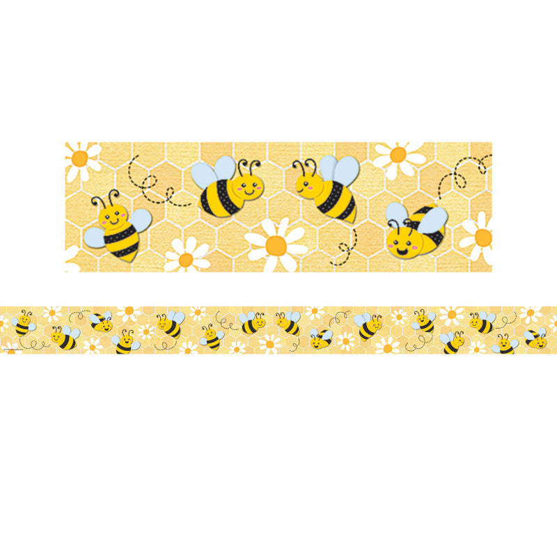 Buzzing Bees Straight Border Trim, 35 Feet