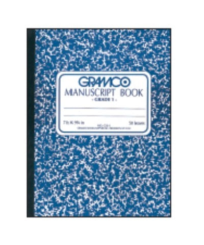 Grade 1 Manuscript Book - Sewn 10" x 8", 50 Sheets