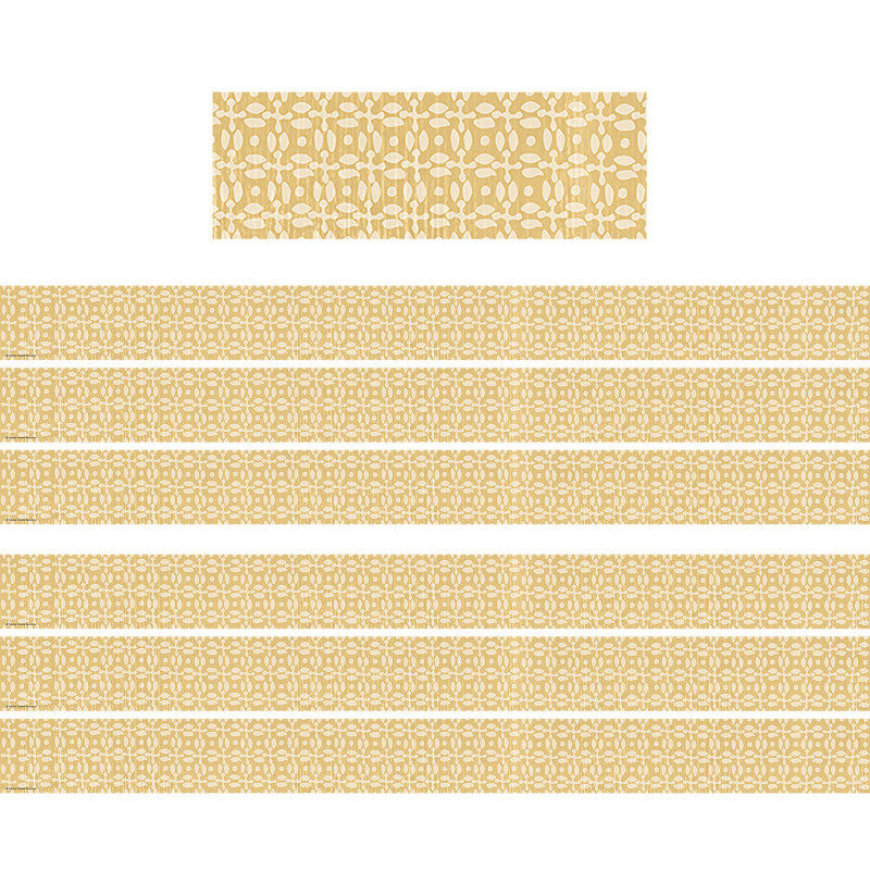 Classroom Cottage Buttercup Straight Border Trim, 35 Feet Per Pack, 6 Packs
