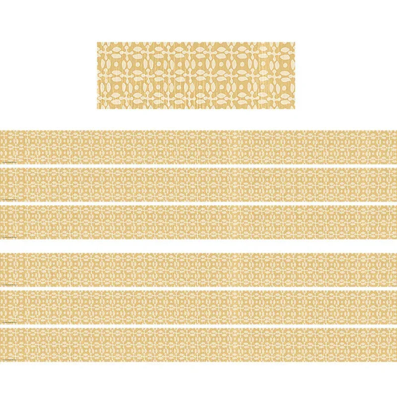 Classroom Cottage Buttercup Straight Border Trim, 35 Feet Per Pack, 6 Packs