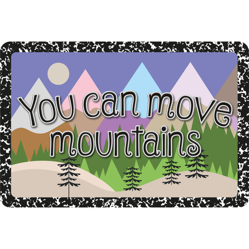 The Original Fun Mat&trade;, Welcome Mat, 15.5" x 23.5", You Can Move Mountains
