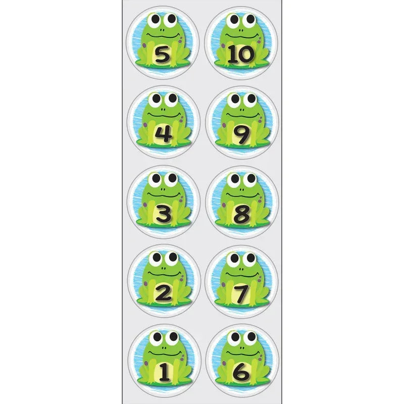 The Original Fun Mat™, Sensory Spots™, 6" Numbers 1-10 Frogs Theme, 10 Pieces