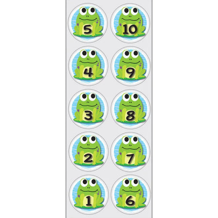 The Original Fun Mat™, Sensory Spots™, 6" Numbers 1-10 Frogs Theme, 10 Pieces